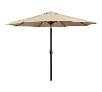 Yaheetech Garden Parasol Umbrella 3.2m Patio Table Umbrella Outdoor Sun Shade for Garden with Crank Handle & 8 Metal Ribs for Backyard/Deck Tan