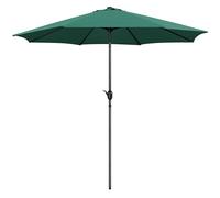 Yaheetech Garden Parasol Umbrella 3M Patio Table Umbrella Outdoor Sun Shade with Crank Handle & 8 Metal Ribs for Garden/Backyard/Deck -Dark Green