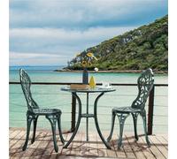 Yaheetech Green 3 Piece Patio Bistro Table Set With Metal Frame