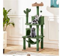 Yaheetech Green/brown 158.5Cm Multi Level Cat Tree Large Cat Tower W/condo And Hammock