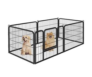 Yaheetech Heavy Duty Dog Pen Indoor/Outdoor, 6 Panels, 80x60 cm W/H, Black