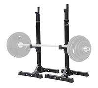 Yaheetech Heavy Duty Squat Stand Rack Height-Adjustable Olympic Barbell Racks Fitness Weight Lifting Racks Black