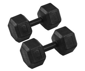 Yaheetech Hexagon Dumbell Set For Strength Workouts - 2X8Kg