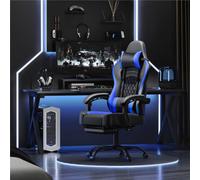 Yaheetech High-Back Ergonomic Swivel Gaming Chair With Pillow - Black/blue