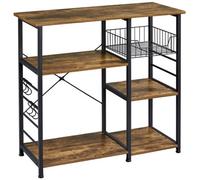 Yaheetech Kitchen Storage Rack With Shelfs Rustic Brown