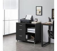 Yaheetech Large Office File Cabinet With 2 Drawers - Black
