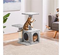 Yaheetech Light Grey 69Cm Cat Tree Tower With Condo & Perches & Scratching Posts Cat Activity Center For Kittens