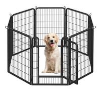 Yaheetech Lightweight Dog Playpen, 8 Panel 100cm Dog Fence Pet Exercise Pen Portable Puppy Play Pen Suitable for RV/Camping