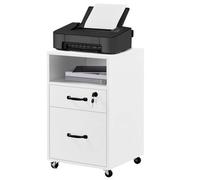 Yaheetech Medium Office File Cabinet With 2 Drawers - White