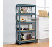 Yaheetech Neptune Blue Metal 5 Tiers Boltless Storage Shelf For Warehouse Home