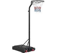 Yaheetech Netball Stand and Post Free Standing Netball Net 212-305cm Height Adjustable Netball Hoop for Indoor&Outdoor, 38cm Diameter