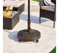 Yaheetech Outdoor 21Kg Retro Patio Market Umbrella Rolling Base Stand, Bronze