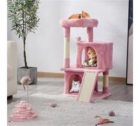 Yaheetech 91cm Cat Tree with Double Condos - Pink