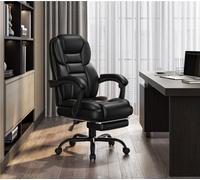 Yaheetech Pu Leather Adjustable Executive Office Chair - Black