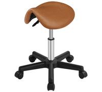 Yaheetech Rolling Adjustable Salon Chair For Massage Spa Retro Brown