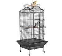 Yaheetech Rolling African Grey Parrot Cage Open Play top Large Bird Cage for Mini Macaw Cockatoo Cockatiels Small Quaker Sun Conure 160cm High
