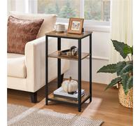 Yaheetech Rustic Brown 2 Shelves Wooden Side Table For Small Spaces