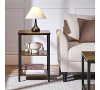 Yaheetech Rustic Brown 3 Tier X Shaped Wooden Side Table For Living Room