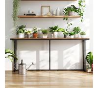 Yaheetech Rustic Brown Modern Extended Console Table For Hallway Living Room