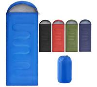 Yaheetech Sleeping Bags for Single Adults, 3 Season Envelope Lightweight Compact Ultralight Backpacking with Portable Carry Bag for Summer, Camping, Hiking & Travel, Indoor & Outdoor Use, Blue