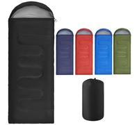 Yaheetech Sleeping Bags for Single Adults, 3 Season Envelope Lightweight Compact Ultralight Backpacking with Portable Carry Bag for Summer, Camping, Hiking & Travel, Indoor & Outdoor Use, Black