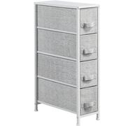 Yaheetech Slim Fabric Storage Drawers For Narrow Space Light Grey