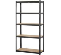 Yaheetech Storage Shelves Heavy Duty 5 Tier Garage Shelving Units Metal Shed Utility Rack,175KG Per Shelf,180x90x40(HxLxW)