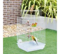 Yaheetech White Open Top Metal Bird Cage W/ Open Play Top