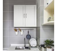 Yaheetech White Wall Mount Cabinet Storage Organizer With Adjustable Shelf For Bathroom/living Room/kitchen