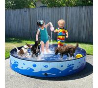 Yaheetech Xxl Blue Anti Slip Foldable Pet Pool For Garden Beach
