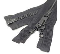 YaHoGa #10 38 Inch Black Nickel Separating Jacket Zipper Zips Large Y-Teeth Metal Zipper Heavy Duty Metal Zippers for Jackets Sewing Coats Crafts (38'' Nickel)