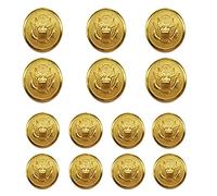 YaHoGa 14pcs Gold Blazer Buttons Set for Suits, Blazers, Coats - 23mm & 18mm Metal Shank (MB20112)