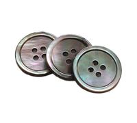 YaHoGa 22 Pieces Natural Black Mother of Pearl Blazer Buttons Set 20mm 15mm Genuine Black MOP Buttons Bulk for Men