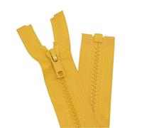 YaHoGa 2PCS #5 23 inch Separating Jacket Zippers for Sewing Coats Jacket Zipper Yellow Molded Plastic Zippers Bulk (23" Yellow)