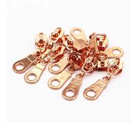 YaHoGa 50PCS #5 Rose Gold Pulls for Nylon Coil Zippers - Zipper Sliders for Luggages, Purses, Bags - Bulk