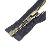 YaHoGa #8 27 Inch Antique Brass Separating Jacket Zipper Metal Zipper Heavy Duty Metal Zippers for Jackets Sewing Coats Crafts (27" Anti-Brass)