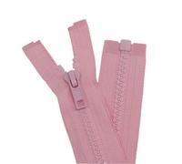 YaHoGa Pack of 2 40 cm Zip Plastic 5 mm Separable Zip for Jackets Pink