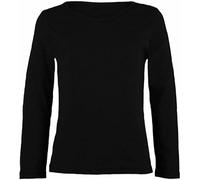 YAHOMI Kids Plain Basic Long Sleeve Top T-Shirt Tops Crew Uniform TEE Boys and Girls Plain T-Shirts 2-13 Years (UK, Age, 11 Years, 12 Years, Regular, Black)