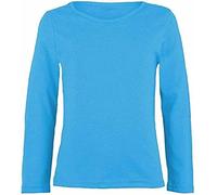 YAHOMI Kids Plain Basic Long Sleeve Top T-Shirt Tops Crew Uniform TEE Boys and Girls Plain T-Shirts 2-13 Years (UK, Age, 13 Years, Regular, Royal Blue)