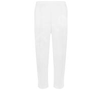YAHOMI®️ Ladies Womens Half Back Elasticated Stretch Waist Work Office Trousers 2 Pockets Formal Pants Sizes 8 to 24 (as8, Numeric, Numeric_18, Regular, Regular, White)