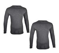 YAHOMI® Men's Thermal Top Warm Underwear Base Layer Short & Long Sleeve Men's Thermals Top Pack of 1 & Pack of 2 Sizes S to XXL (as8, Alpha, xx_l, Regular, Regular, 2 Grey Long Sleeve, XXL)