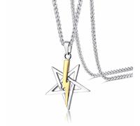 YAHOYA CHURCH OF SATAN SIGIL OF ANTON LAVEY STAINLESS STEEL PENDANT AMULET TALISMAN SIGN NECKLACE