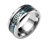 YAHOYA Jesus Letter 316L Stainless Steel Ring For Religious Christian Men Women Gift Jewelry Serenity Male Bible Cross Rings