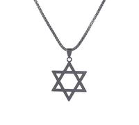 YAHOYA Judaism Star of David Pendant Stainless Steel Hexagram Necklace Personality Men's Fashion Trend God Amulet Jewelry