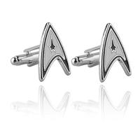 YAHOYA Mens Cufflinks Enterprise Command Logo Metal Communicator Darkness Starfleet Statement Shirts for Cuff Links