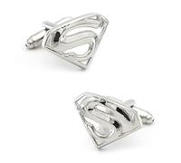 YAHOYA Men's Super Man Cuff Links Silver Color Quality Brass Material Movie Hobby Design Cufflinks