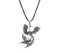 YAHOYA Nordic Viking Retro Phoenix Firebird Choker Necklace for Women Two-Color Fashion Animal Pendant Jewelry Accessories
