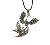 YAHOYA Nordic Viking Retro Phoenix Firebird Choker Necklace for Women Two-Color Fashion Animal Pendant Jewelry Accessories