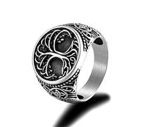 YAHOYA Retro Vikings Tree of Life Symbols Rings Men Antique Steel Norse Runes Celtic Knot Wolf Paw Amulet Ring Icelandic Charm Jewelry