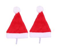 Yahpetes Pet Santa Hats Christmas Santa Claus Pet Christmas Hats 5.5"X7.8" Dog Costume for Puppy Kitten Small Cats Dogs Pets (2 Pcs)